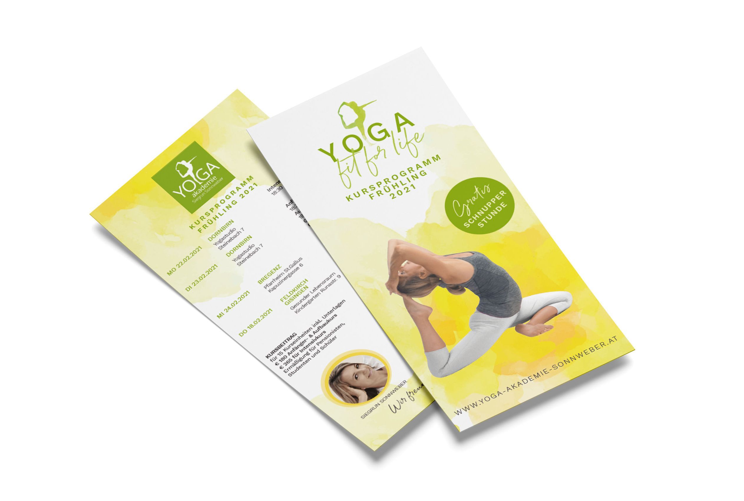 Flyer, YOGA Akademie Sonnweber, Agentur Kresser