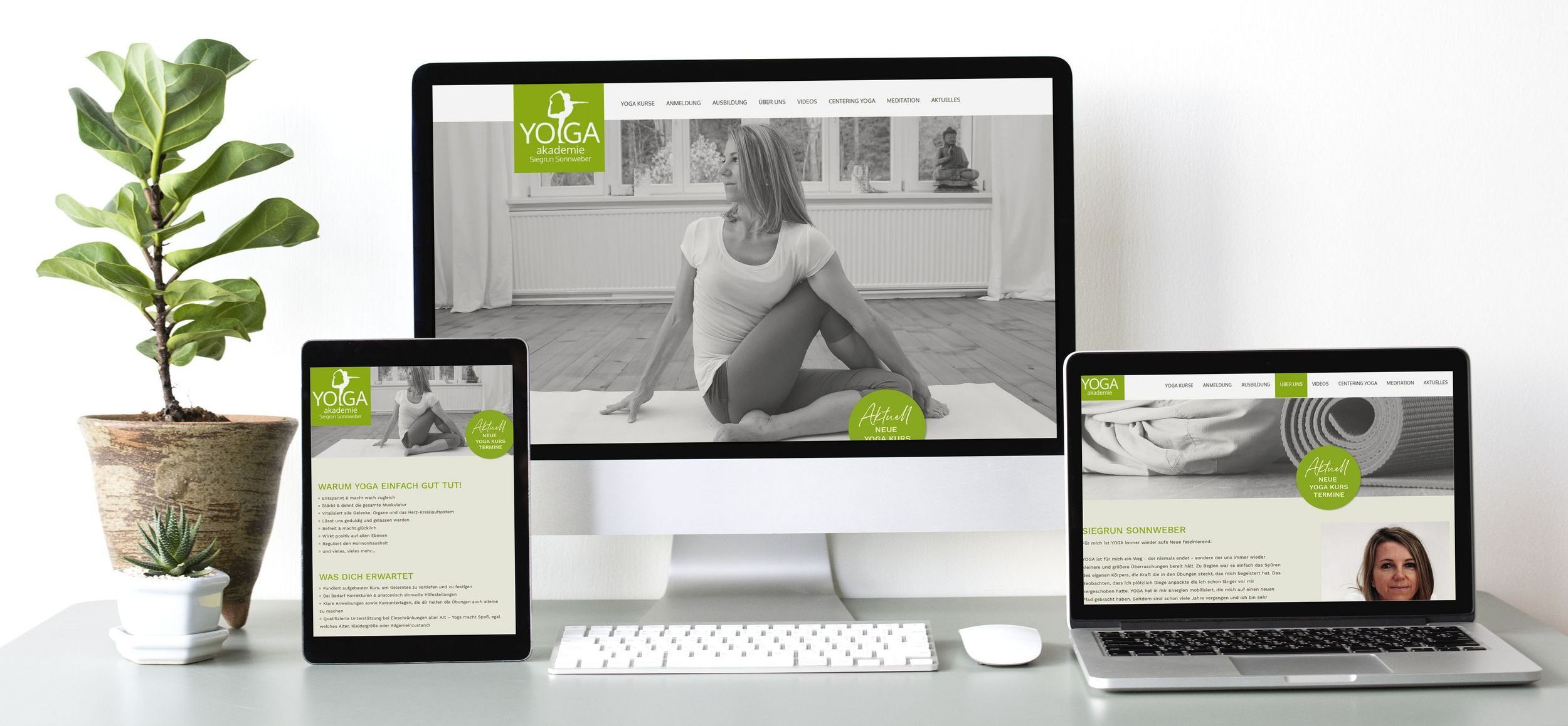 TYPO3 Webseite, YOGA Akademie Sonnweber, Agentur Kresser