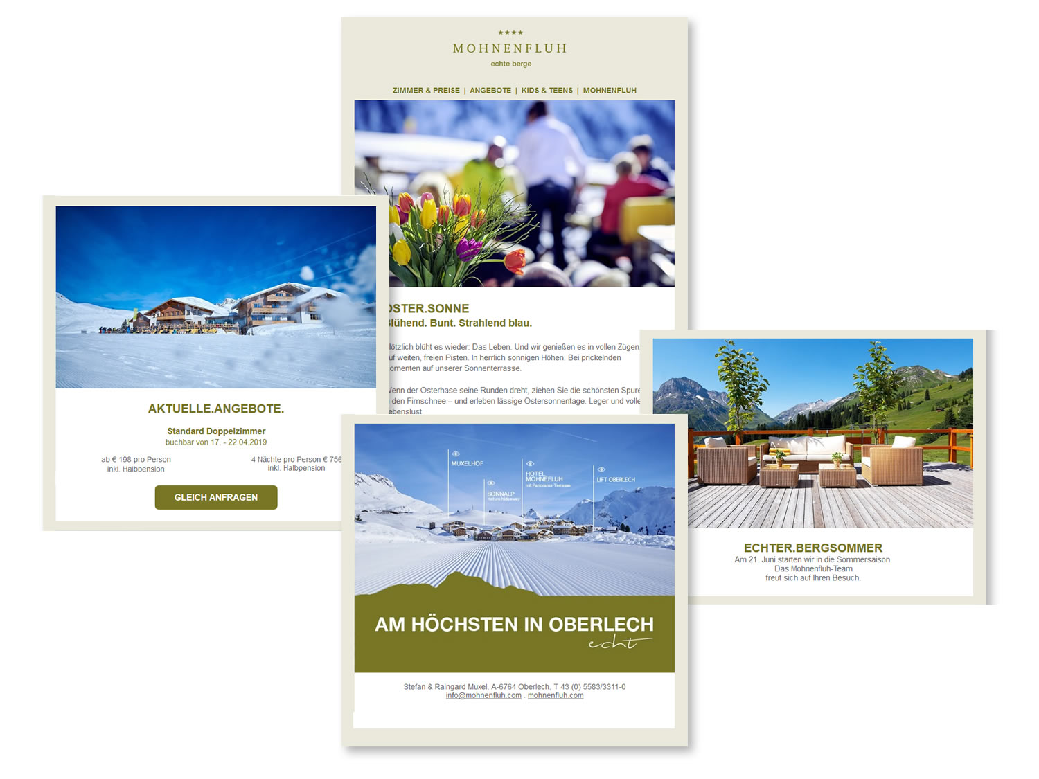 Newsletter Design, Hotel Mohnenfluh