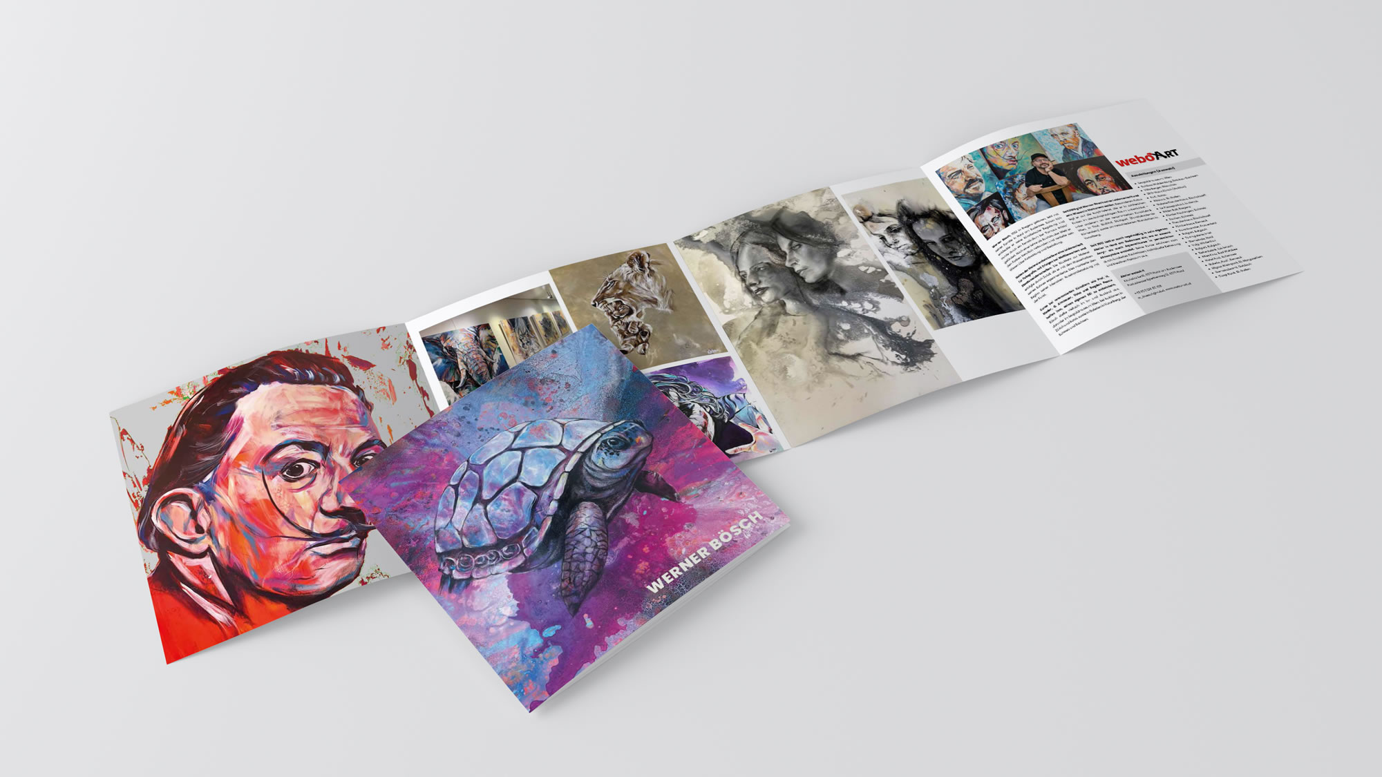 Quadratischer Folder, WeboArt @Agentur Kresser